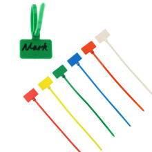 500 Pcs 7Colors Nylon Cable  Ties Self-Locking Cord Write  Ethernet Wire Zip Mark Tags Nylon Power Marking Label