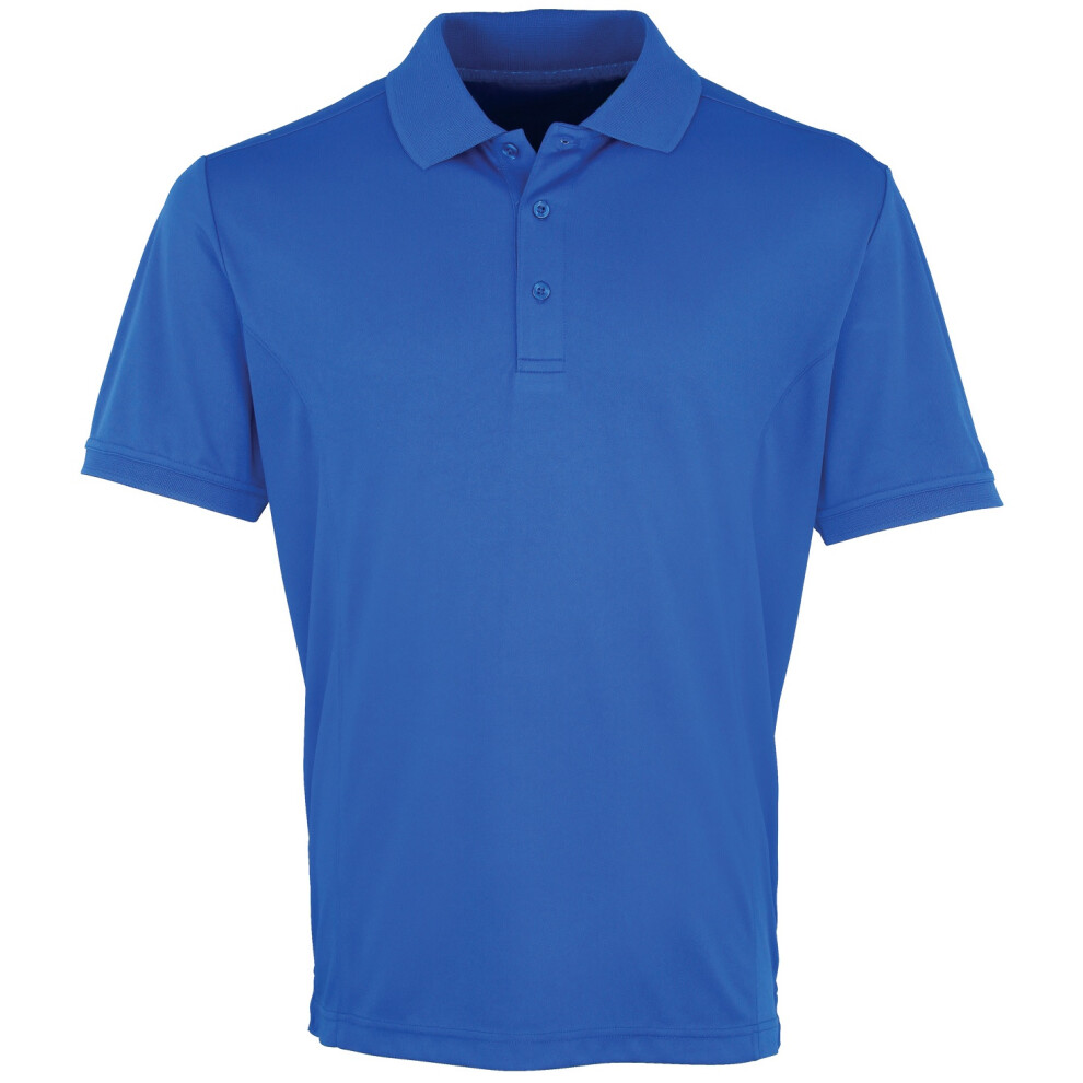 Premier (3Xl, Royal) Mens Coolchecker Pique Short-Sleeved Polo Shirt