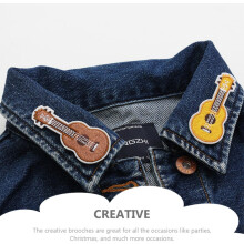4 st dekorativa broderi ukulele broscher kavajnålar för kläder och väskor järnmaterial kreativ design