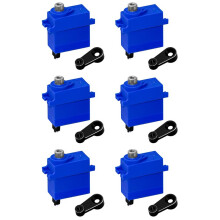 6X Servo Miniature TR-4 2065 pour Voiture RC, Engrenages Métalliques, 4,5 Kg, 3 Broches, Étanche, Micro-Servo pour Voitures RC à L'Échelle 1/18 et