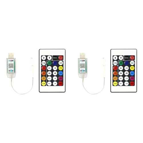 2X Music LED Controller Colorful Leather Light String Controller 24 Keys Versatile & Efficient