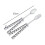 2X Spoon and Fork Set, Collapsible Stainless Steel Cutlery for Kitchen BBQ 3