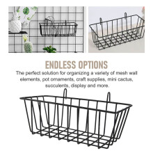 4PCS Shelf for Design Metal Wall Grille, Shelf Design Grid Photo Wall Used for Lattice Photo Wall Wire Basket