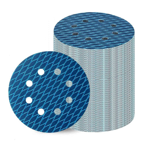 70 PeçAs Lixadeira Orbital Lixa Disco de Lixa de 5 Polegadas e 8 Furos Lixa GrãO 320 para Discos de Lixa Losango Antibloqueio 1