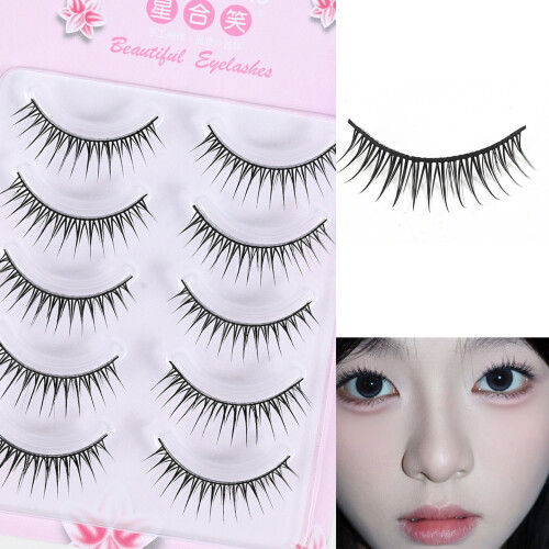 Wispy Volume False Eyelashes with Black Hard Band