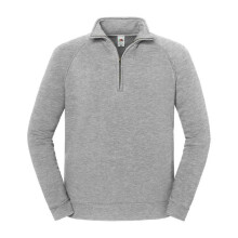 (M, Athletic Heather) Fruit of the Loom Unisex Adult Iconic Premium Quarter Zip Sweatshirt