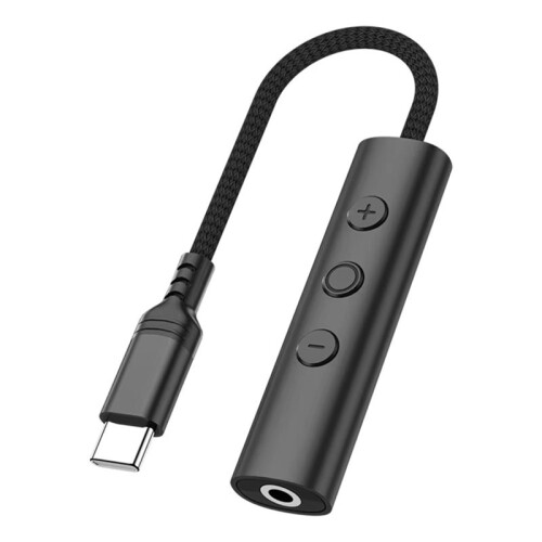 Digital Typec to 3.5mm Audio Converter Headphone Jack Adapter Plug and   Control Voice Adapter Cable
