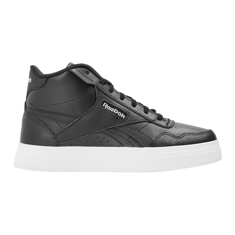 Reebok (3.5 Uk R, Black/White) Womens/Ladies Court Advance Mid Cut Trainers