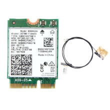 20X 9560NGW WiFi Card+Antenna 1730Mbps Wireless AC 9560 Dual Band 2.4G+5G BT 5.0 802.11Ac M.2 CNVI 9560NGW