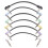 12 Packs 16cm Guitar Effect Pedal Flat Patch Cables Instrument Guitar Pedal Cable Connectors Patch Cable Multicolor 2