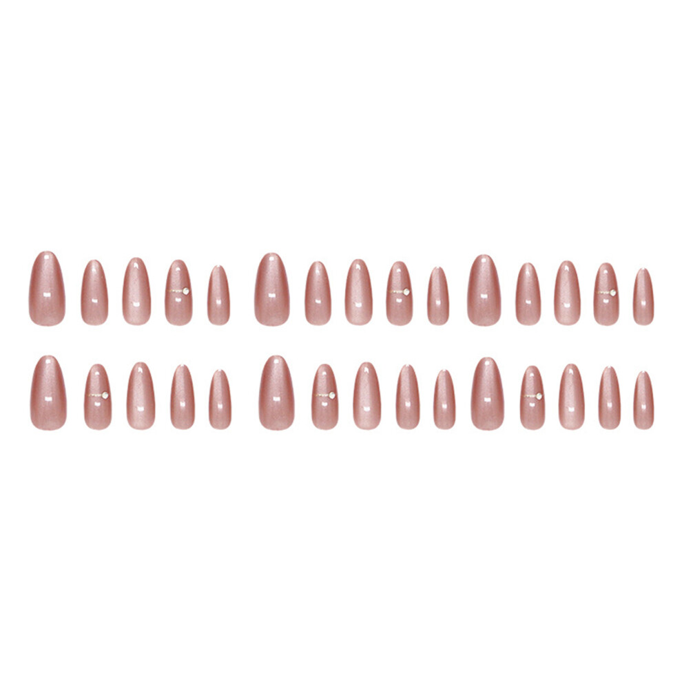 Dachuang Beauty Pink Almond Press-On Nails For Women & Girls