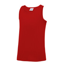 (3-4 Years, Fire Red) AWDis Just Cool Childrens/Kids Plain Sleeveless Vest Top