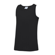 (5-6 Years, Jet Black) AWDis Just Cool Childrens/Kids Plain Sleeveless Vest Top
