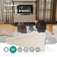 5G / 4G / 3G antenna | 5G | Beltéri vagy kültéri | 698-5000 MHz | Erősítés: 11 dB | 4,00 m | fehér