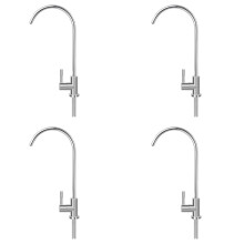 4X Rubinetto per Lavello da Cucina da 1/4 Pollice, Cromato, Filtro per Acqua Potabile A Osmosi Inversa, Rubinetto Rotante, Collegamento Rapido