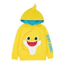 (12-18 Months, Yellow) Baby Shark Childrens/Kids Stay Cool Fin 3D Hoodie