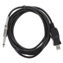 3 Meter langes USB-Verbindungskabel für Gitarre und Bass, E-Gitarre, Kupfer-PVC-Material