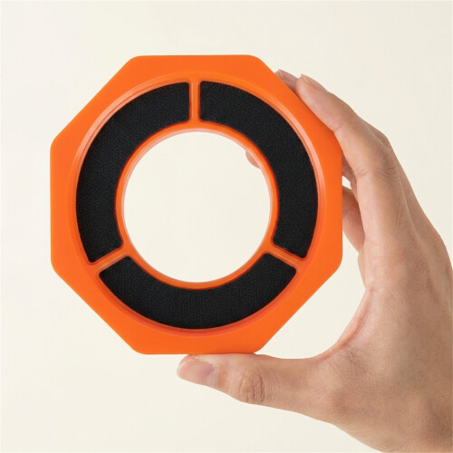 (Orange) Bowling Ball Hex Grip Pad - Anti-Slip Base 2