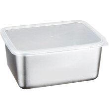 Edelstahl-Lunchbox, silberfarben, gute Abdichtung, kältebeständig, robuster Behälter