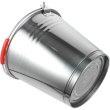 7-Liter-Milcheimer aus Edelstahl mit Griff und Deckel, silberfarbener Wasserbehälter für Haushalt und Küche