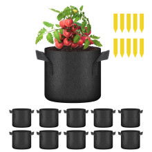 YSSOA 10-Pack de bolsas de cultivo de 2 galones, macetas de tela no tejida con asas