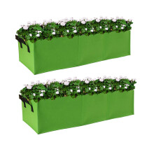 Bolsas de Cultivo Auroal, 2 Pack de Tela, 3 Agujeros, 15 Galones, Macetas para Tomate y Patata