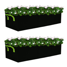 Bolsas de Cultivo Auroal, 2 Pack de Bolsas de Tela Elevadas, Bolsa Rectangular de 15 Galones para Patatas y Tomates