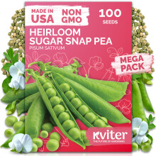 KVITER 100 Suiker Snap Erwtzaden (Pisum sativum) - Heirloom Zaad, Knappe Smaak, Dikkere Peulen