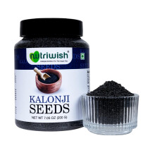 Nutriwish Rauwe Kalonji Zaden | 7 oz (200 g) | Zwarte Komijnzaden | Nigella Zaden | Eetbare Zaden | 100% Natuurlijk