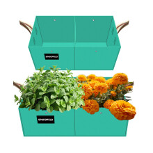 SPONDWILD 2 Pzs 8 Galones Bolsas Rectangulares para Cultivar Verduras, Contenedores Reutilizables para Plantas, Verde