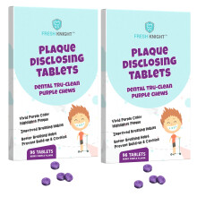 Plaque Disclosing Tablets, 96 Stück, Zahnreinigungstabletten für Kinder oder Erwachsene, zeigt Plaque, hilft beim Zähneputzen