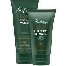 Set de Nettoyage et Démêlage de Barbe SheaMoisture - Beurre de Karité Bio, Poils Épais, 2 Pièces