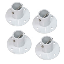 S.R. Smith 75-209-5866 Kit Flangia Ancoraggio in Alluminio per Piscine, Bianco