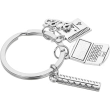 Schlüsselanhänger mit robustem Zirkel und Lineal für den Schulanfang – ideal für Schüler