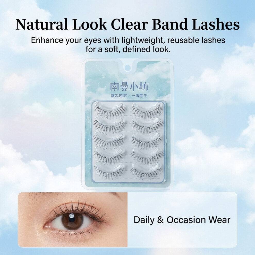Phui-Pet-Supplies Korean False Lashes Natural Look 50 Char