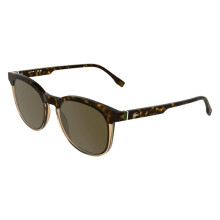 Lacoste Zonnebril L6073S 52/19/145 Havana/doorzichtig karamel Bio inj-g820 MAN L6073S