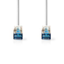 Síťový kabel CAT6a | S/FTP | RJ45 samec | RJ45 samec | 1,00 m | Bez háčků | Kulatý | LSZH | Bílá | Označení