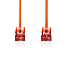 Câble réseau CAT6 | RJ45 mâle | RJ45 mâle | S/FTP | 0.50 m | Rond | LSZH | Orange | Etiquette