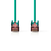 Síťový kabel CAT6 | RJ45 samec | RJ45 samec | S/FTP | 15,0 m | Kulatý | LSZH | Zelená | Označení