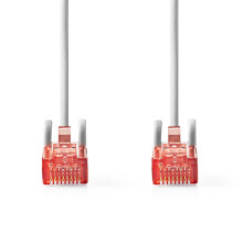 Síťový kabel CAT6 | RJ45 samec | RJ45 samec | U/UTP | 0,50 m | Kulatý | PVC | Šedá | Označení