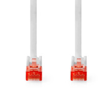 Síťový kabel CAT6 | RJ45 samec | RJ45 samec | U/UTP | 10,0 m | Kulatý | PVC | Bílá | Označení