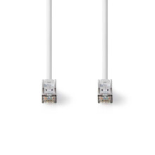 Síťový kabel Cat 8.1 | S/FTP | RJ45 samec | RJ45 samec | 0,25 m | Kulatý | LSZH | Bílá | Označení