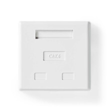 Síťový nástěnný box | Na zeď | 2 port(y) | STP CAT6 | Rovný | Žena | Pozlaceno | PVC | Bílá | Krabice