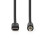 USB-C Adapter | USB 2.0 | USB-C Han | 3.5 mm Hanstik | 1.00 m | Runde | Nikkelplateret | Sort | Label 1