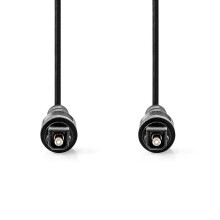 Optisk lydkabel | TosLink Male | TosLink Male | 1.00 m | Runde | PVC | Sort | Label
