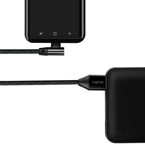 Cable USB-C en ángulo USB 2.0 Máx. 15W 0,3m 2