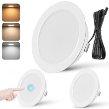 Recessed LED Ceiling Spotlights 12V 3W Flat Touch-Controlled 6.5 cm 3 pcs — camper interior lights