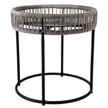 Charles Bentley Zanzibar Coffee Table Glass Top Rattan, H45 x D43 x W43 cm