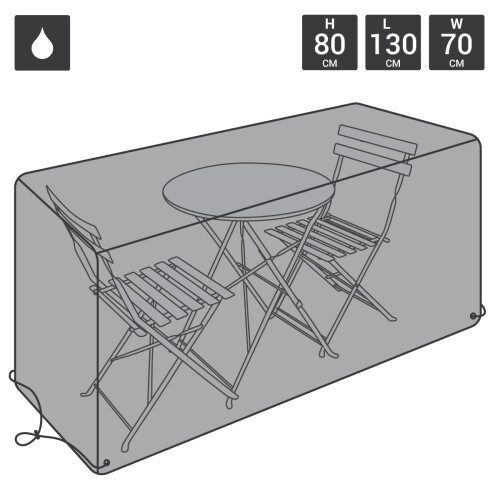 Charles Bentley Bistro Set Waterproof Outdoor Garden Furniture Cover - Black
