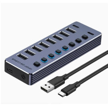 USB 3.0 Hub 10 Splitter OFF/ Power Adapter USB Extender for Labtop Mobile Phone Tablets